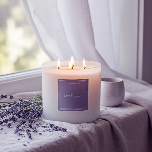 Lavender 3-Wick In-Use Shot