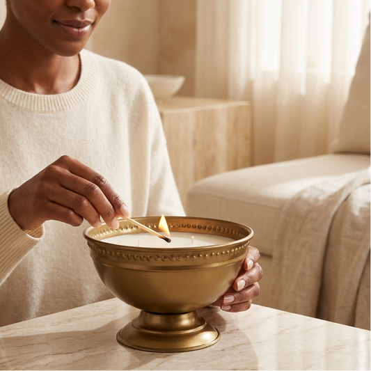 Gold Candle Vessel