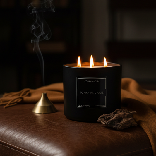 Tonka & Oud 3-Wick In-Use Shot
