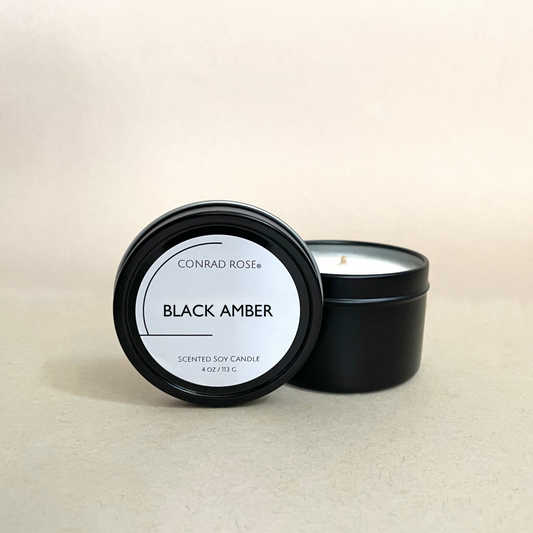 Black Amber Luxury Travel Tin
