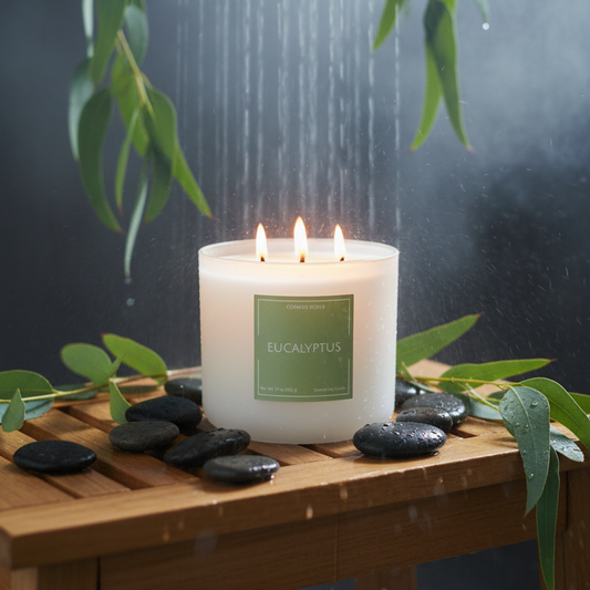Eucalyptus 3-Wick In-Use Shot