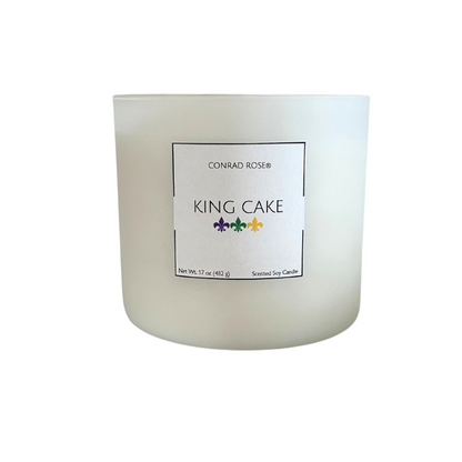 King Cake 3-Wick Candle