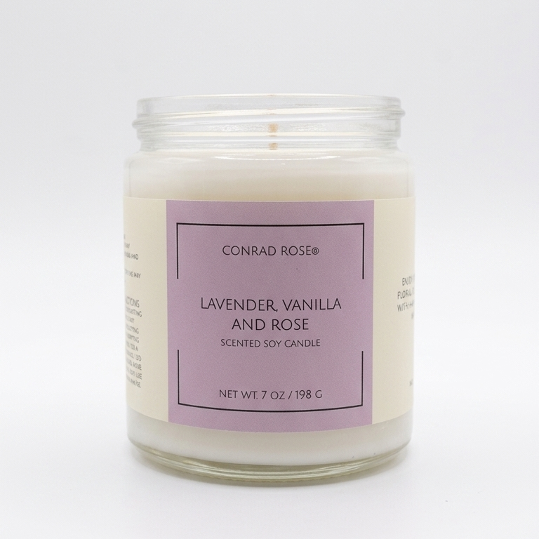 Lavender, Vanilla and Rose Candle