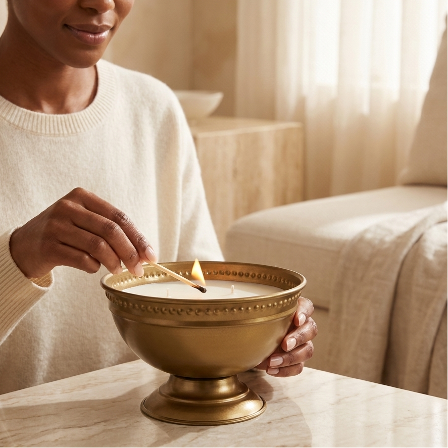 Gold Candle Vessel