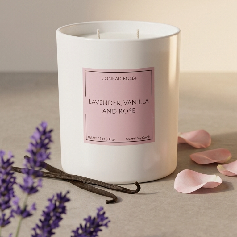 Lavender, Vanilla & Rose 2-Wick Candle